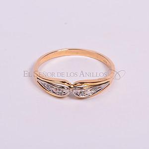 Anillo Fem. de Oro 750Ct.(Quilate) Detalle en Oro Blanco Ref: 100104013