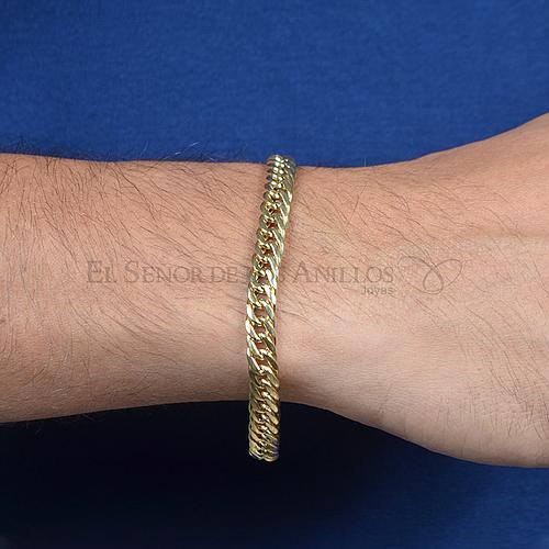 Pulsera Masc. de Oro 18K.(Quilate) Triple 10.5 Gramos. Ref: 100203001