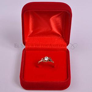 Anillo Solitario de Oro 18Ct. Con Circón  Ref: 100106004