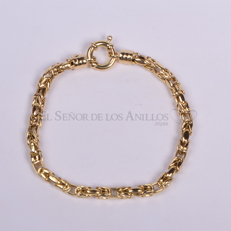 Pulsera Masc. de Oro 18Ct.(Quilate) Punto Peruano 10.6 Gramos. Ref: 100203003