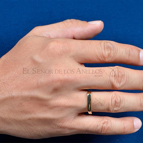 Anillo Masc. de Oro 18Ct.(Quilate) Liso 2.5 Gramos Ref: 100204005