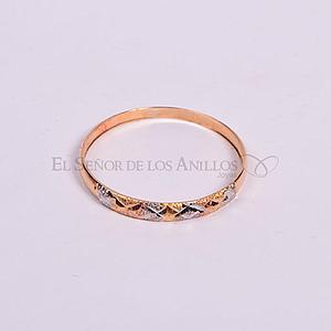 Anillo Fem. de Oro 750Ct.(Quilate) Tricolor Ref: 100104019