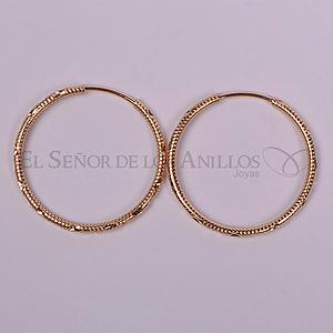 Aros Fem. de Oro 750Ct.(Quilate) Argolla 2 Gramos Ref: 100105001