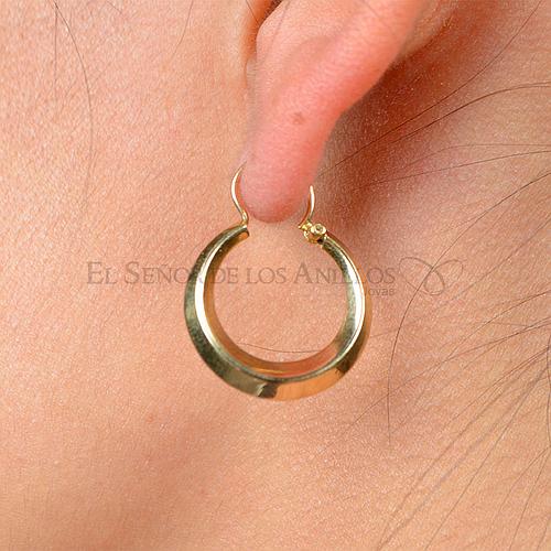 Aros Fem. Argolla en Oro 18k. - Ref: 100105006
