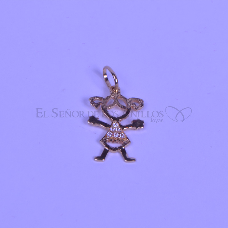 Medalla Fem. de Oro 750Ct.(Quilate) Italiano Niña Ref: 100102007
