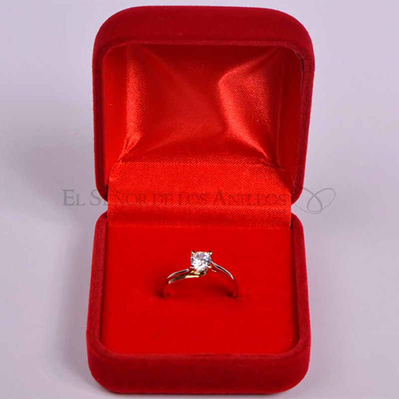 Anillo Solitario de Oro 750Ct.(Quilate) Italiano Ref: 100106013