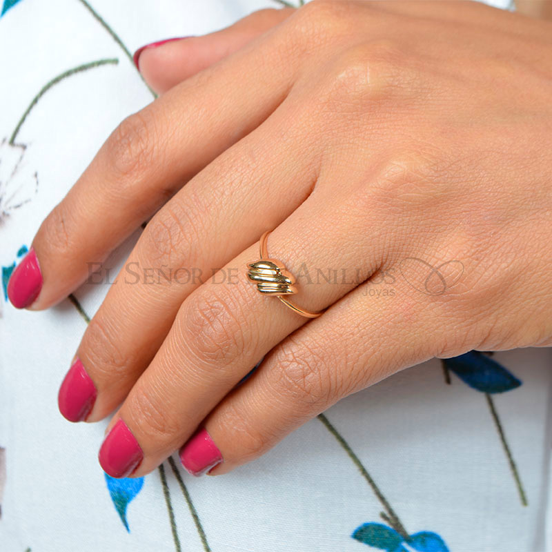 Anillo Fem. Casual en Oro 18K. - Ref: 100104004