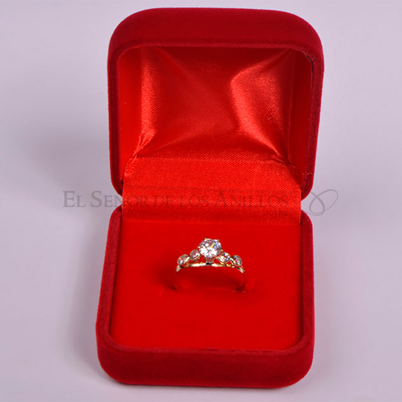 Anillo Solitario de Oro 750Ct.(Quilate) Ref: 100106011