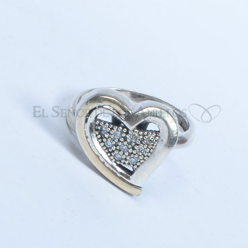 Anillo Fem. de Plata 925 Corazón - Ref.: 200104017