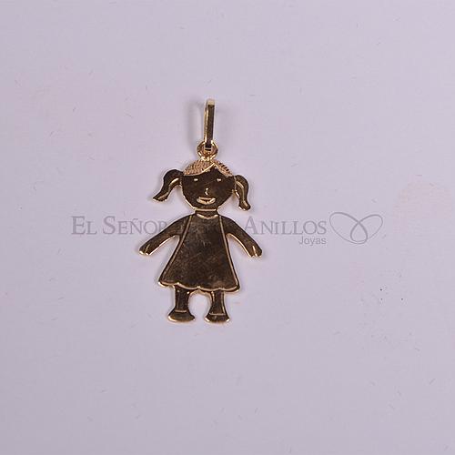 Medalla Fem. de Oro 18Ct.(Quilate) Niña. Ref: 100102036
