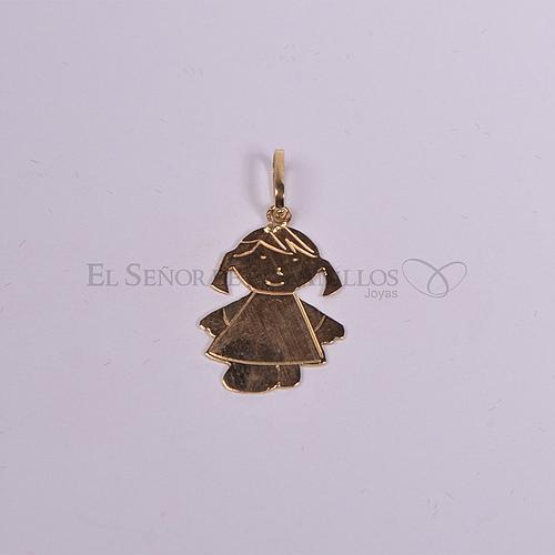 Medalla Fem. de Oro 18Ct.(Quilate) Niña . Ref: 100102032