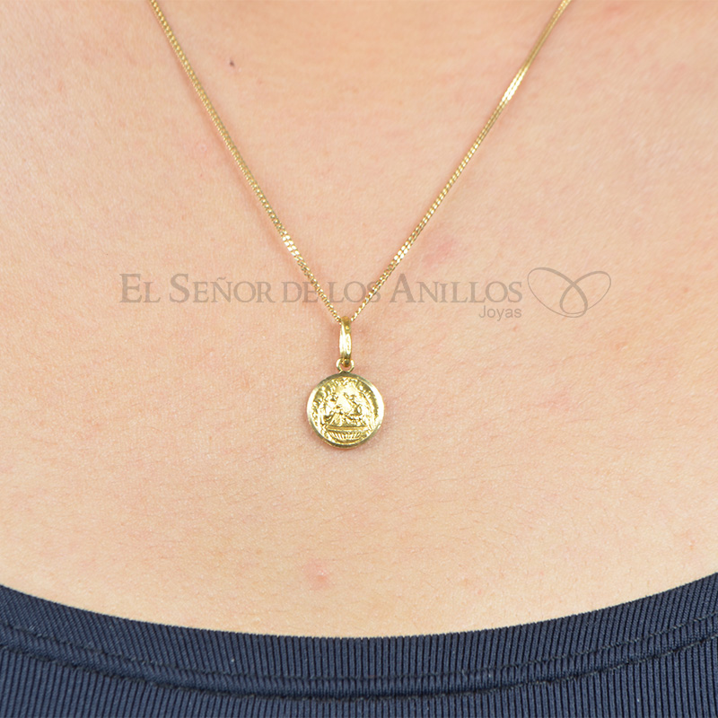 Medalla Fem. de Oro 18Ct.(Quilate) Bautizo. Ref: 100102041