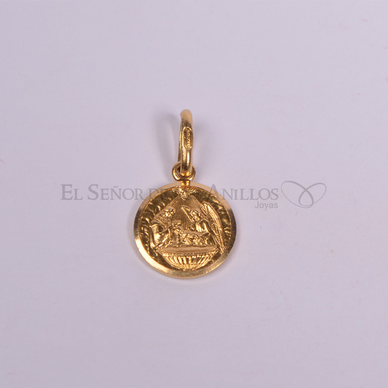 Medalla Fem. de Oro 18Ct.(Quilate) Bautizo. Ref: 100102041