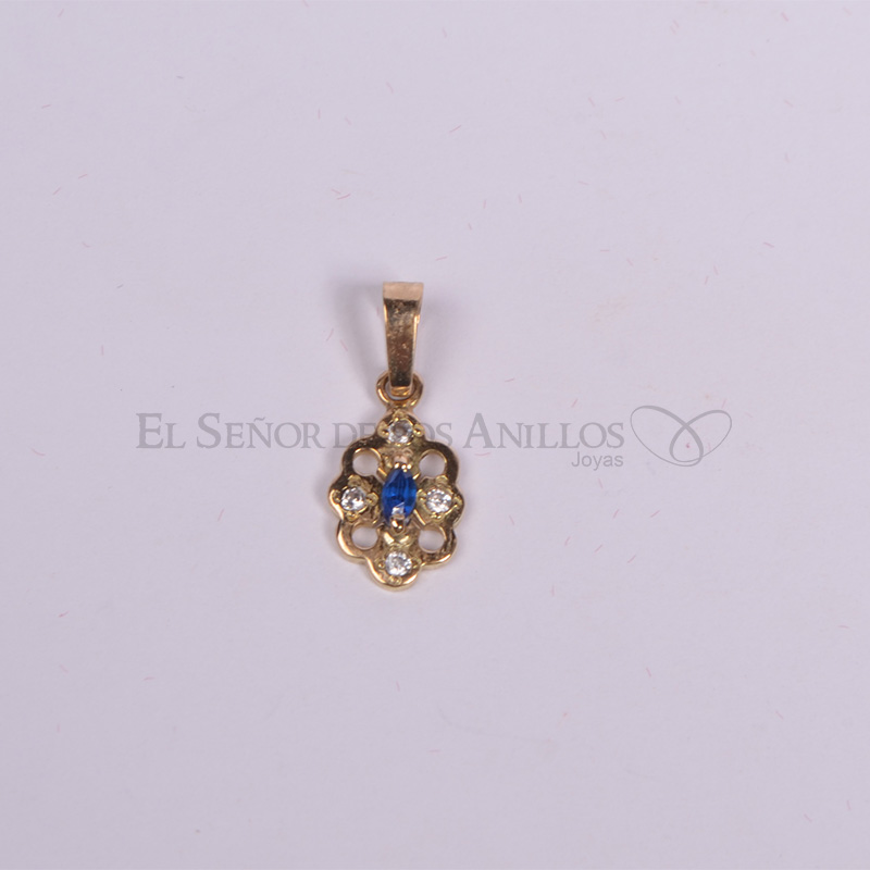 Medalla Fem. de Oro 750Ct.(Quilate) Flor Ref: 100102050
