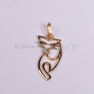 Medalla Fem. de Oro 750Ct.(Quilate) Gato Ref: 100102042