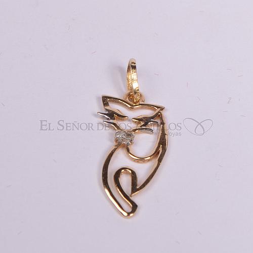 Medalla Fem. de Oro 750Ct.(Quilate) Gato Ref: 100102042