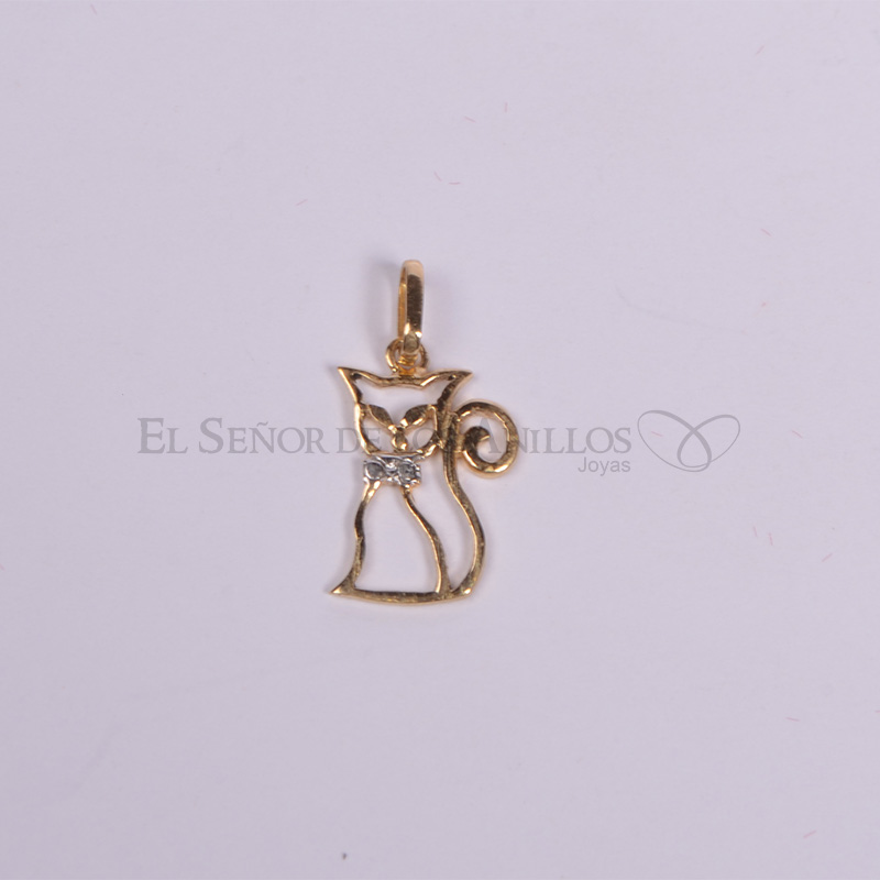 Medalla Fem. de Oro 750Ct.(Quilate) Gato. Ref: 100102043